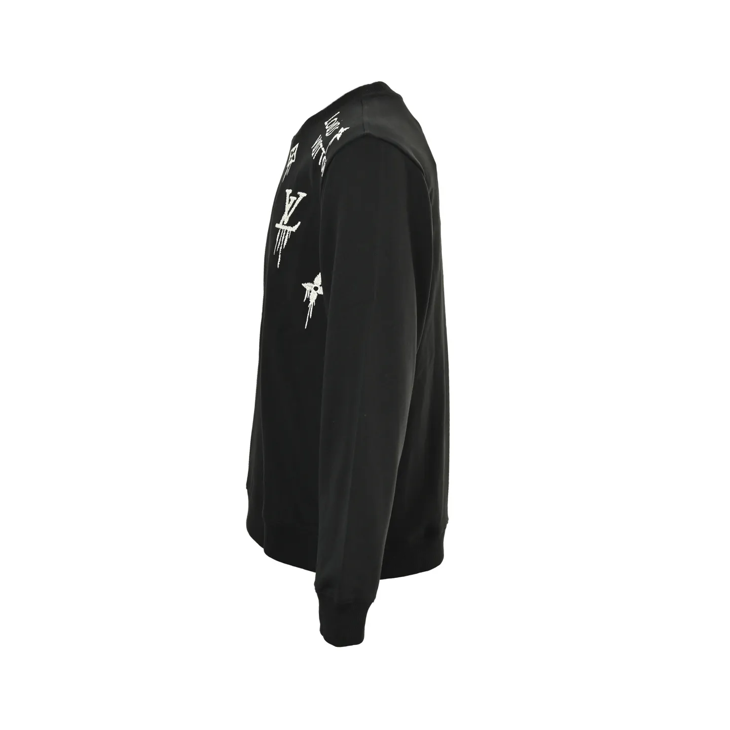 Louis Vuitton/Louis Vuitton 25Fw tassel presbyopic letter embroidered round neck sweatshirt